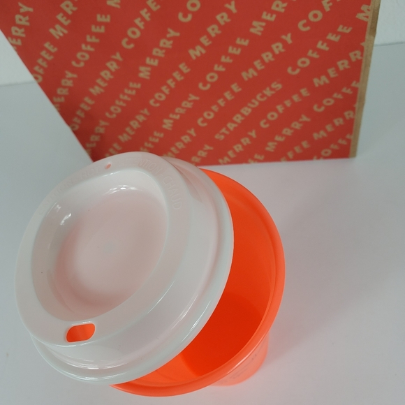 Starbucks 'Festive Cup' Orange Grande 16oz Hot Cup - Picture 5 of 6